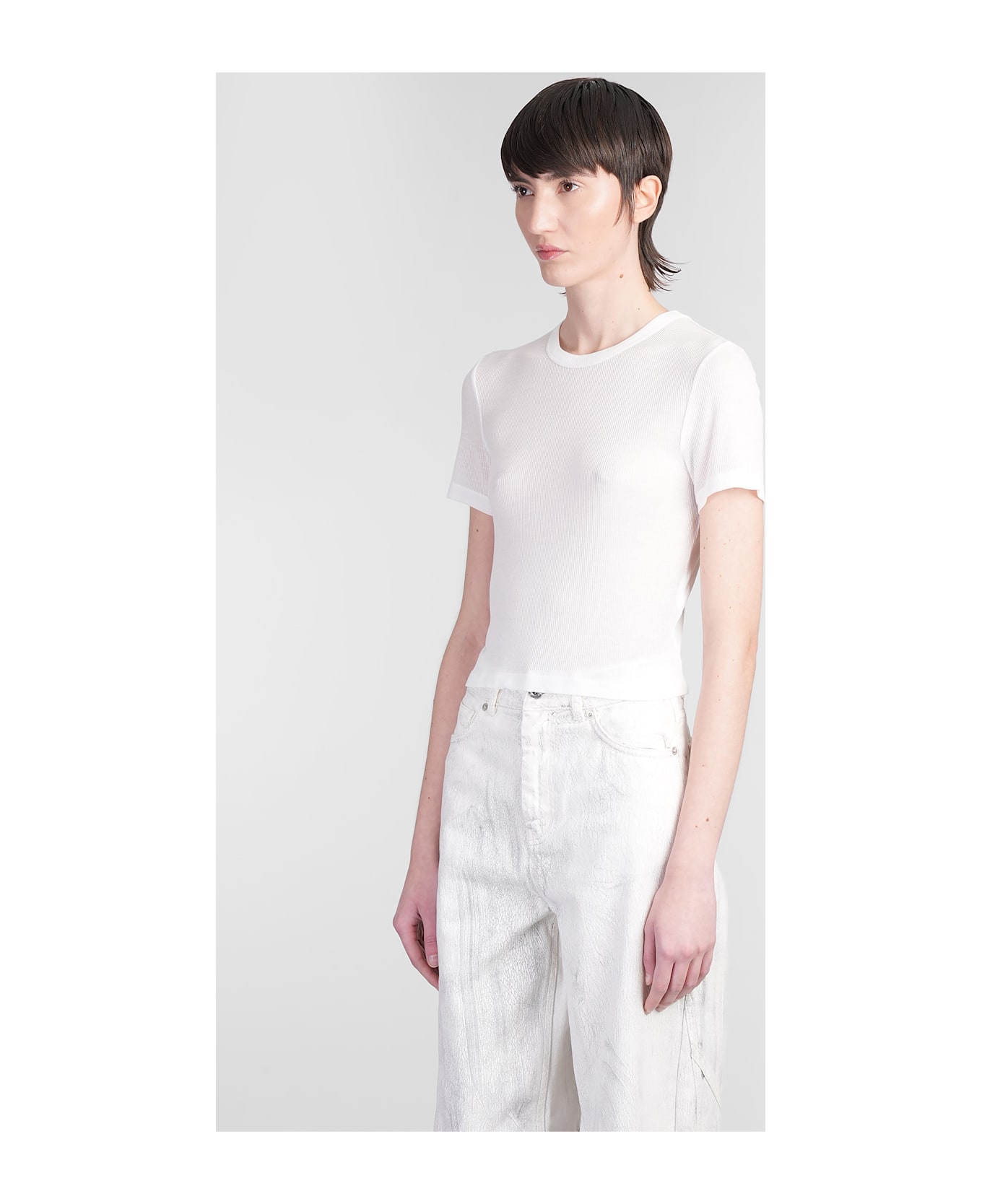 HALFBOY T-shirt In White Modal - white
