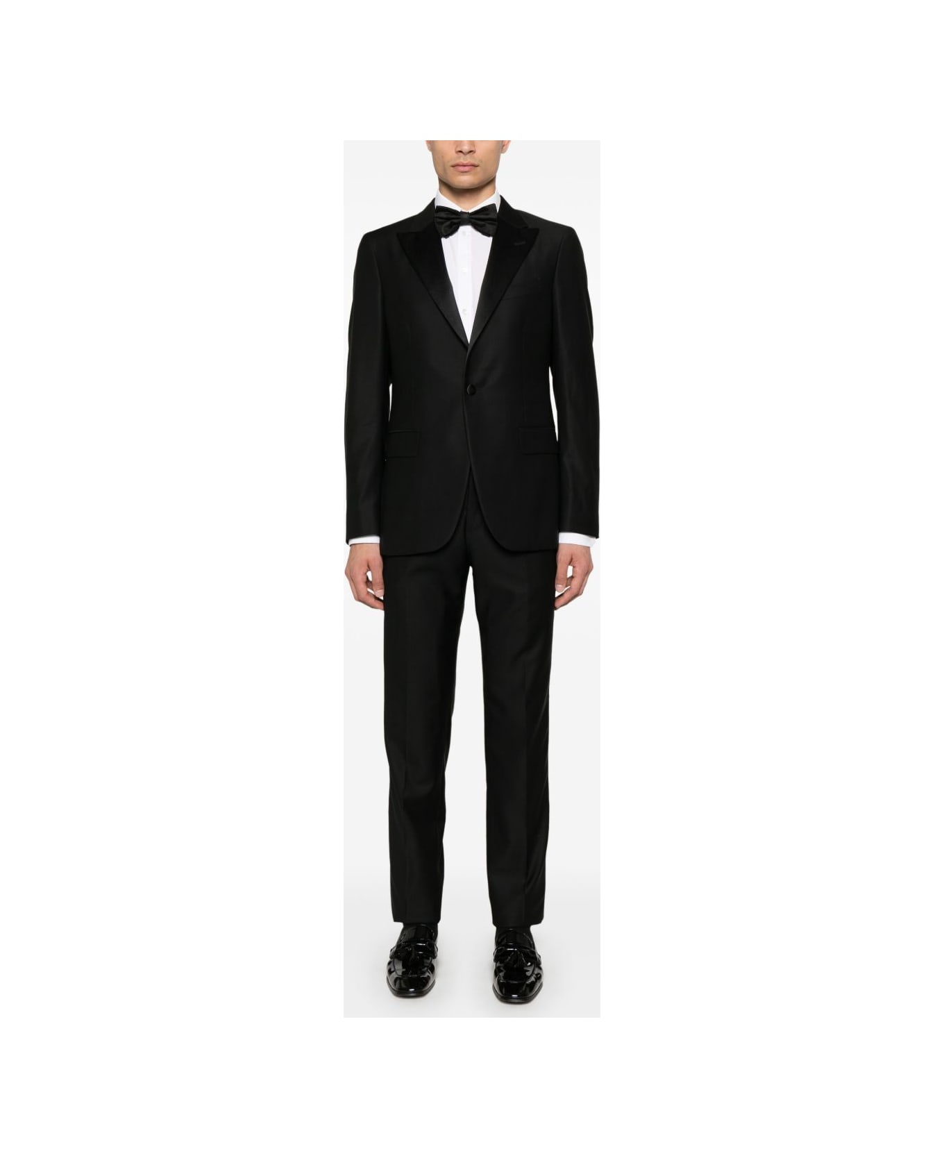 Boglioli Wool Single-breasted Suit - Black