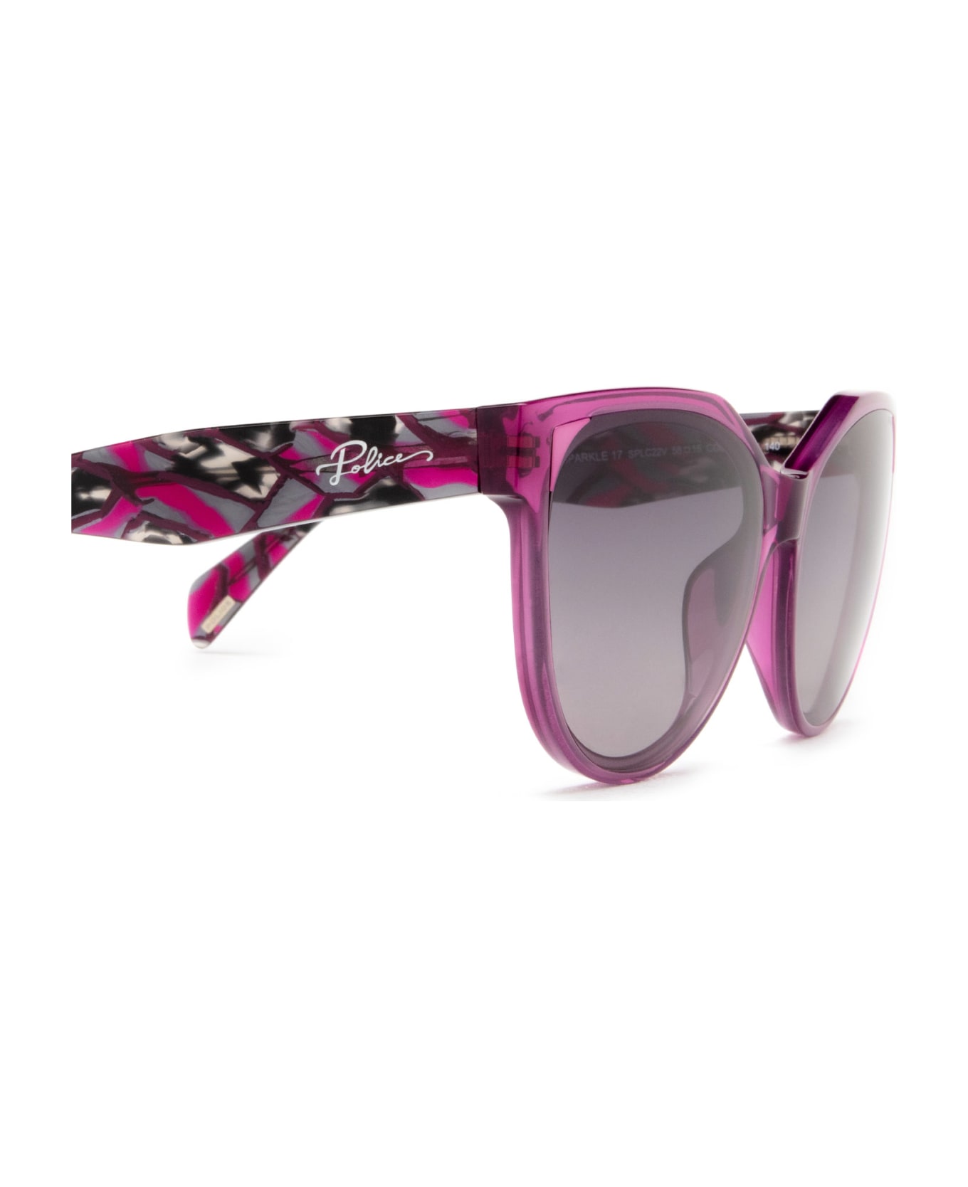 Police Splc22e Transparent Pink Sunglasses - Transparent Pink