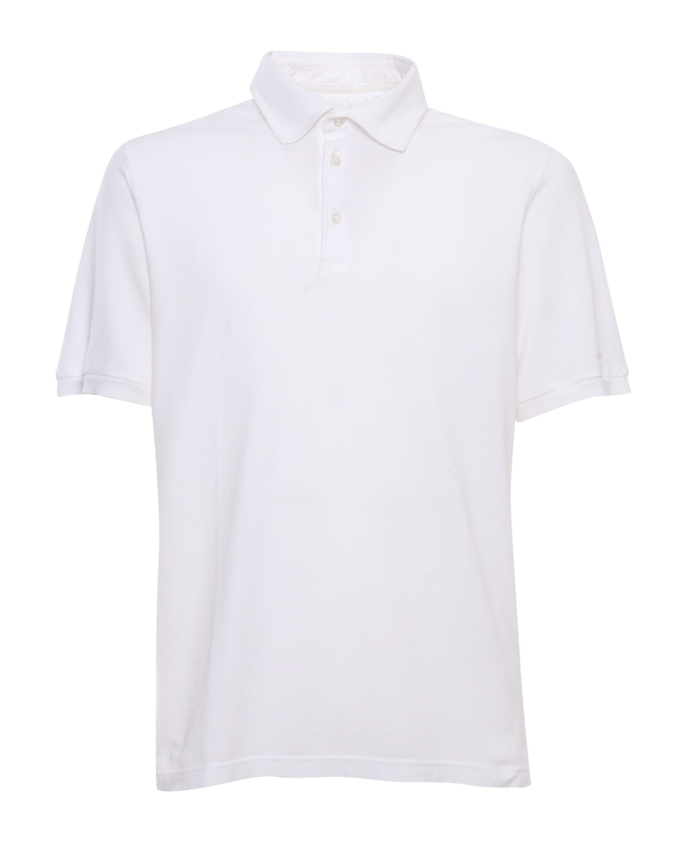 Fedeli White Piquet Polo - WHITE ポロシャツ