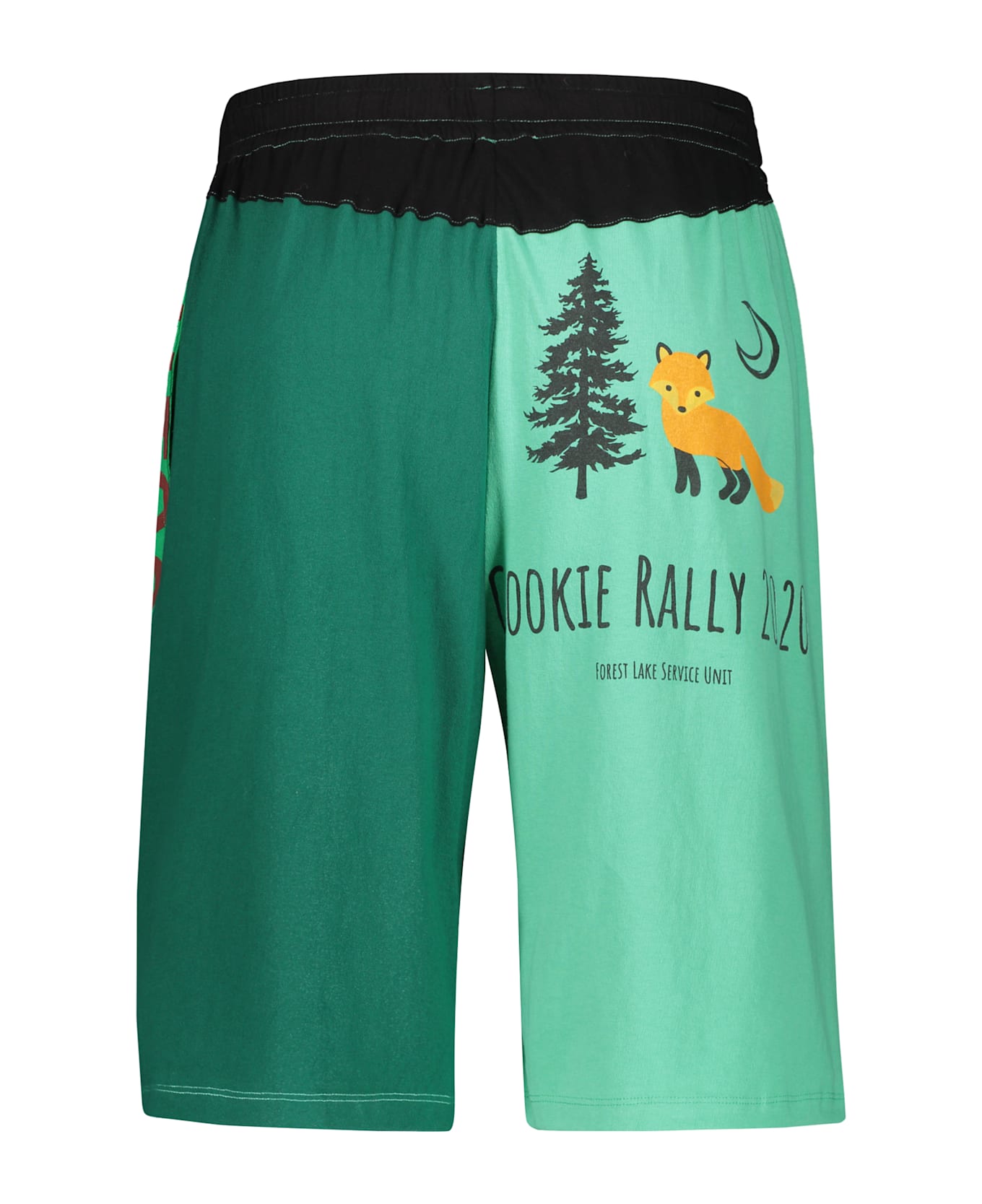 Marine Serre Cotton Bermuda Shorts - green