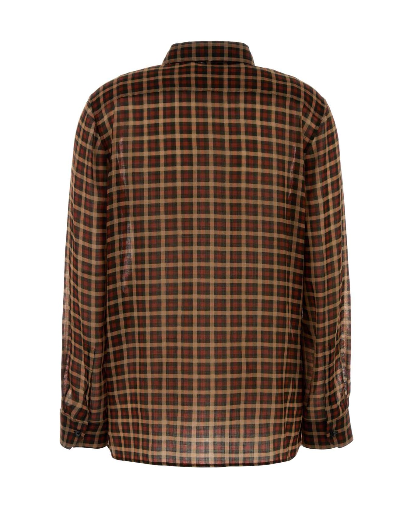 Saint Laurent Embroidered Wool Shirt