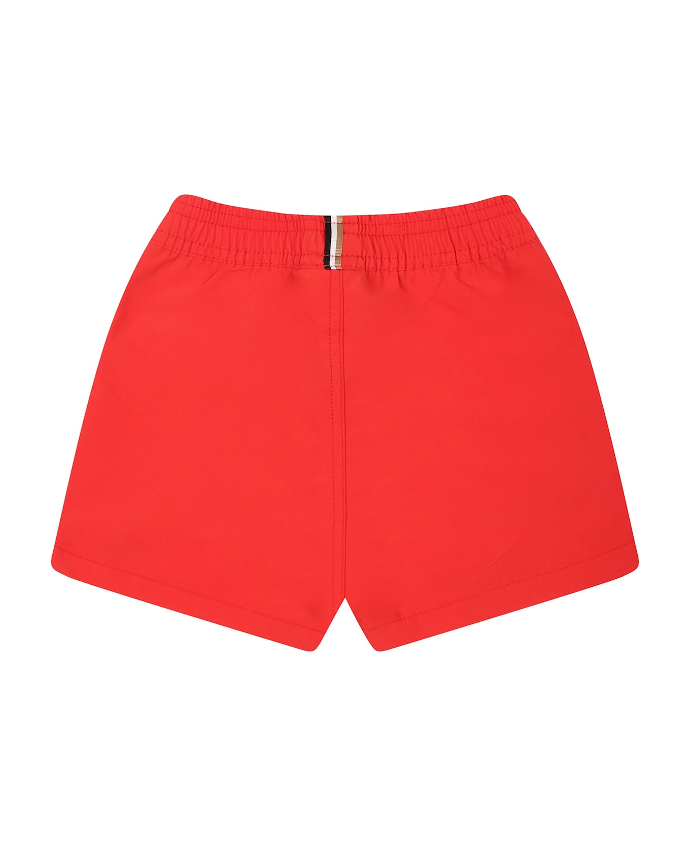 Hugo Boss Red Swim Shorts For Baby Boy With Logo - Red
