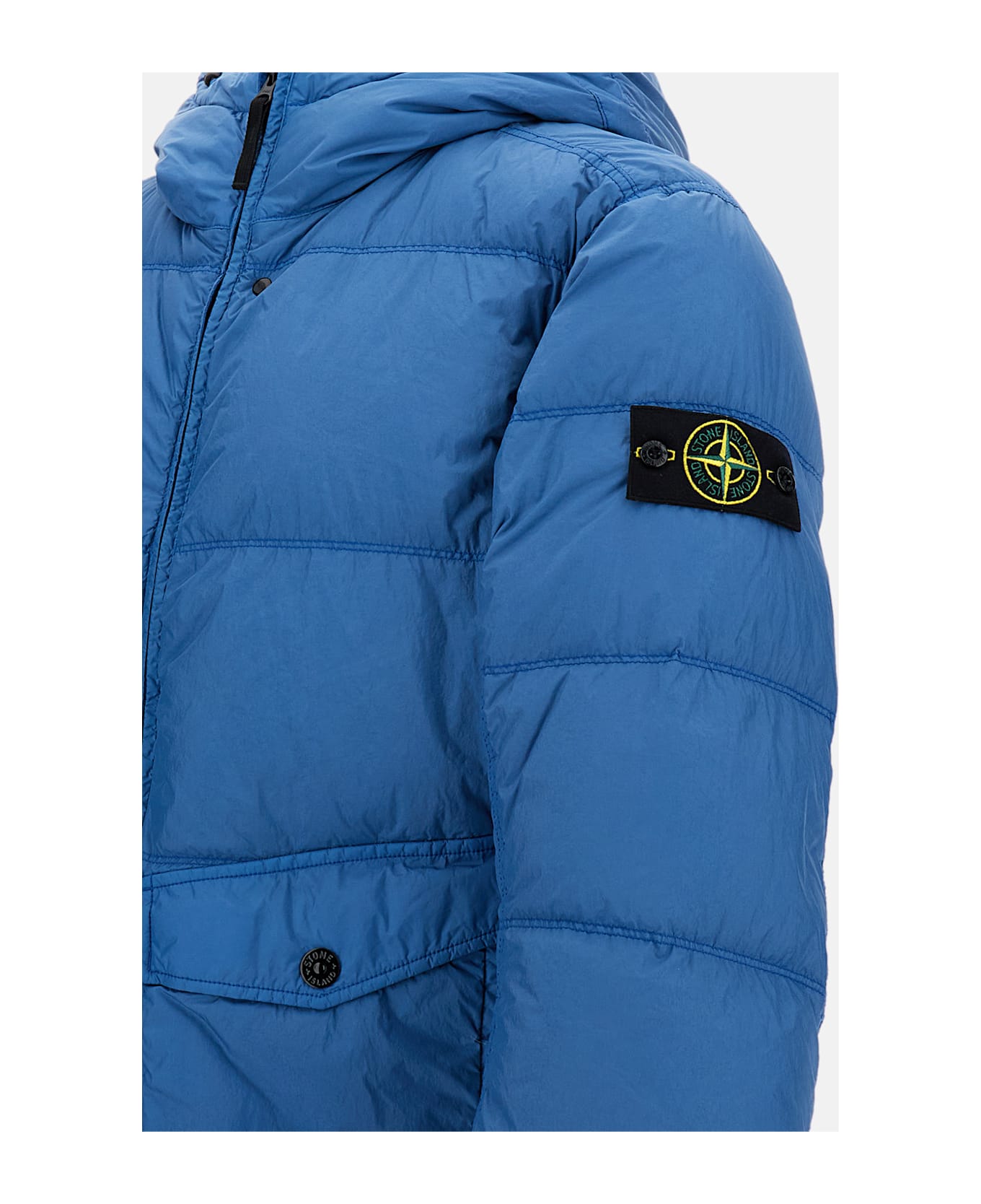 Stone Island Down Jacket With Recycled Nylon - Grey