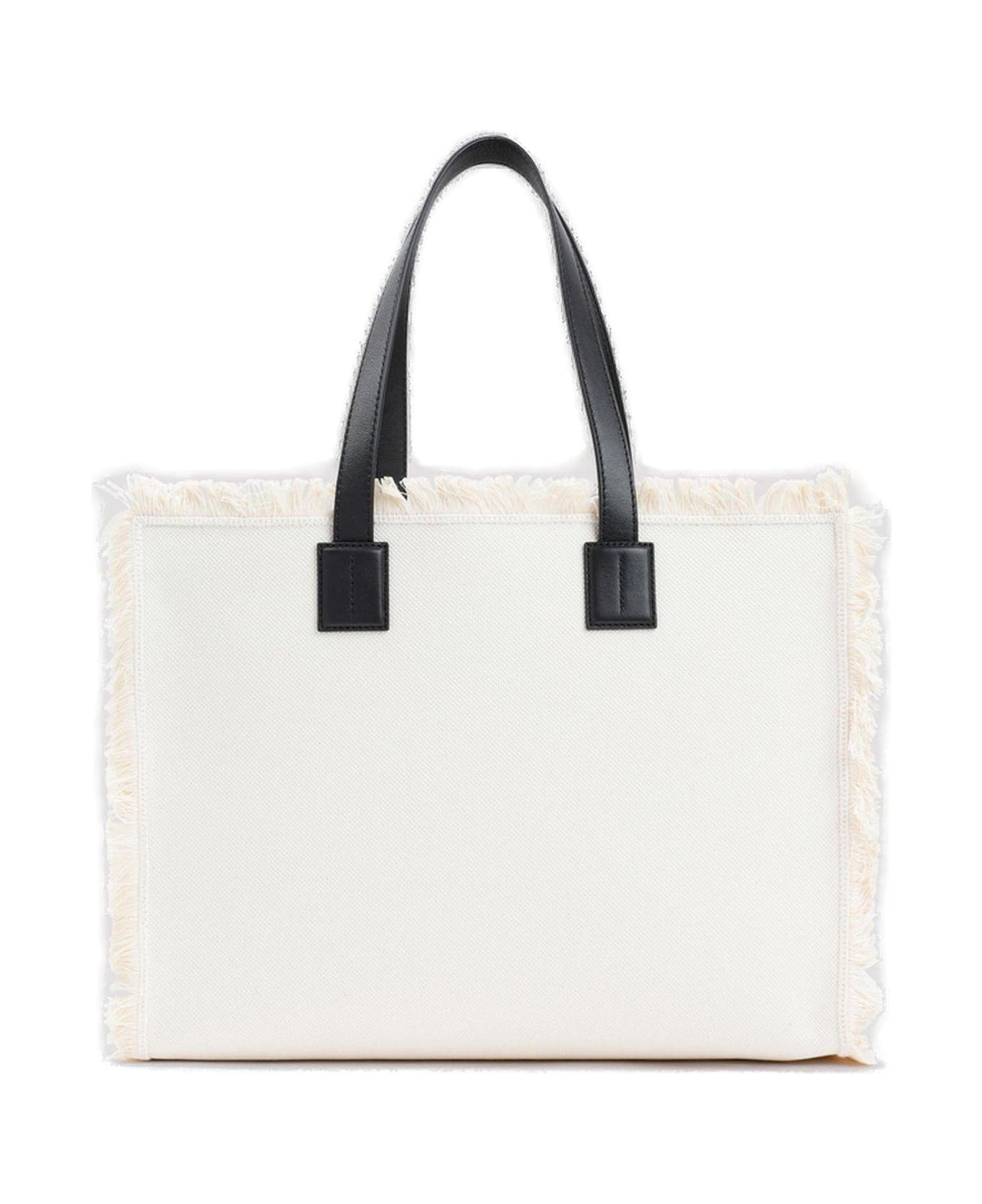 Bally Logo Embroidered Fringed Tote Bag - Beige トートバッグ
