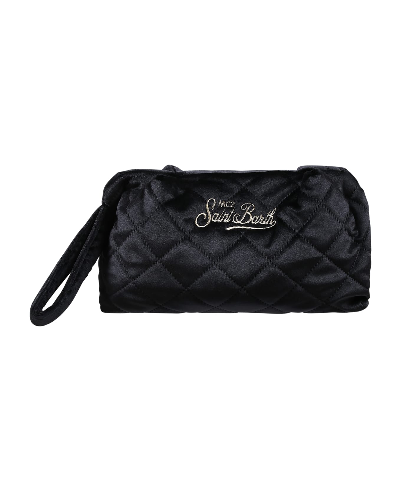 MC2 Saint Barth Black Bag For Girl With Logo - Black アクセサリー＆ギフト
