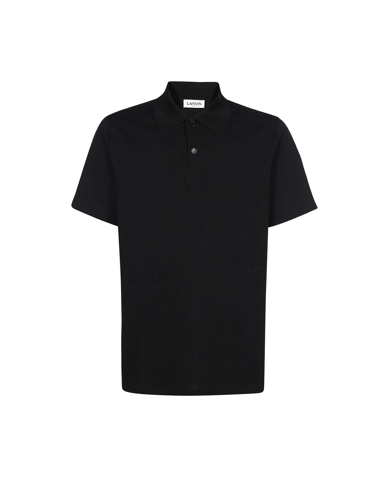 Lanvin Cotton Polo Shirt - black