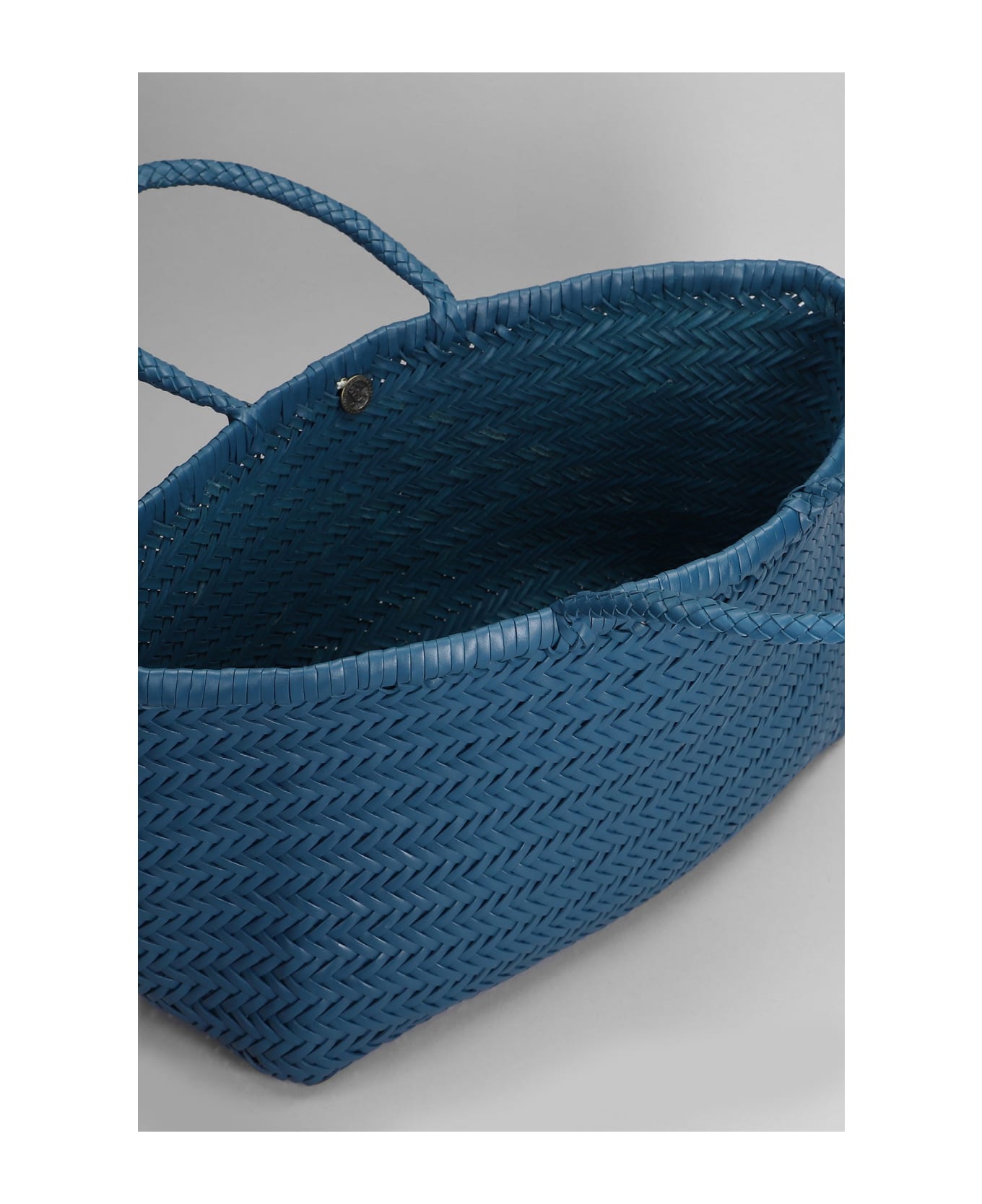 Dragon Diffusion Bamboo Triple Jump Tote In Blue Leather - blue