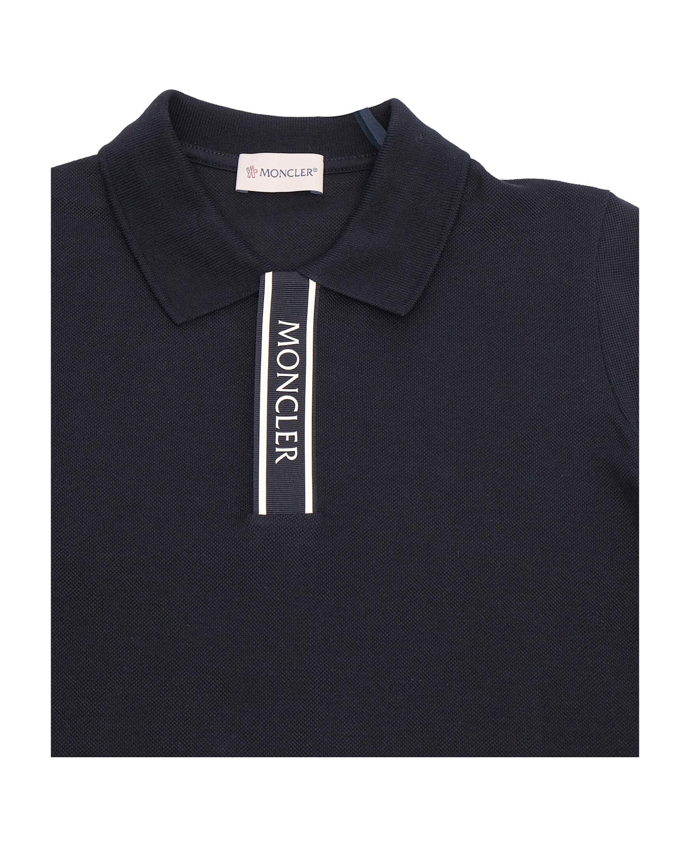 Moncler Ss Polo - BLUE