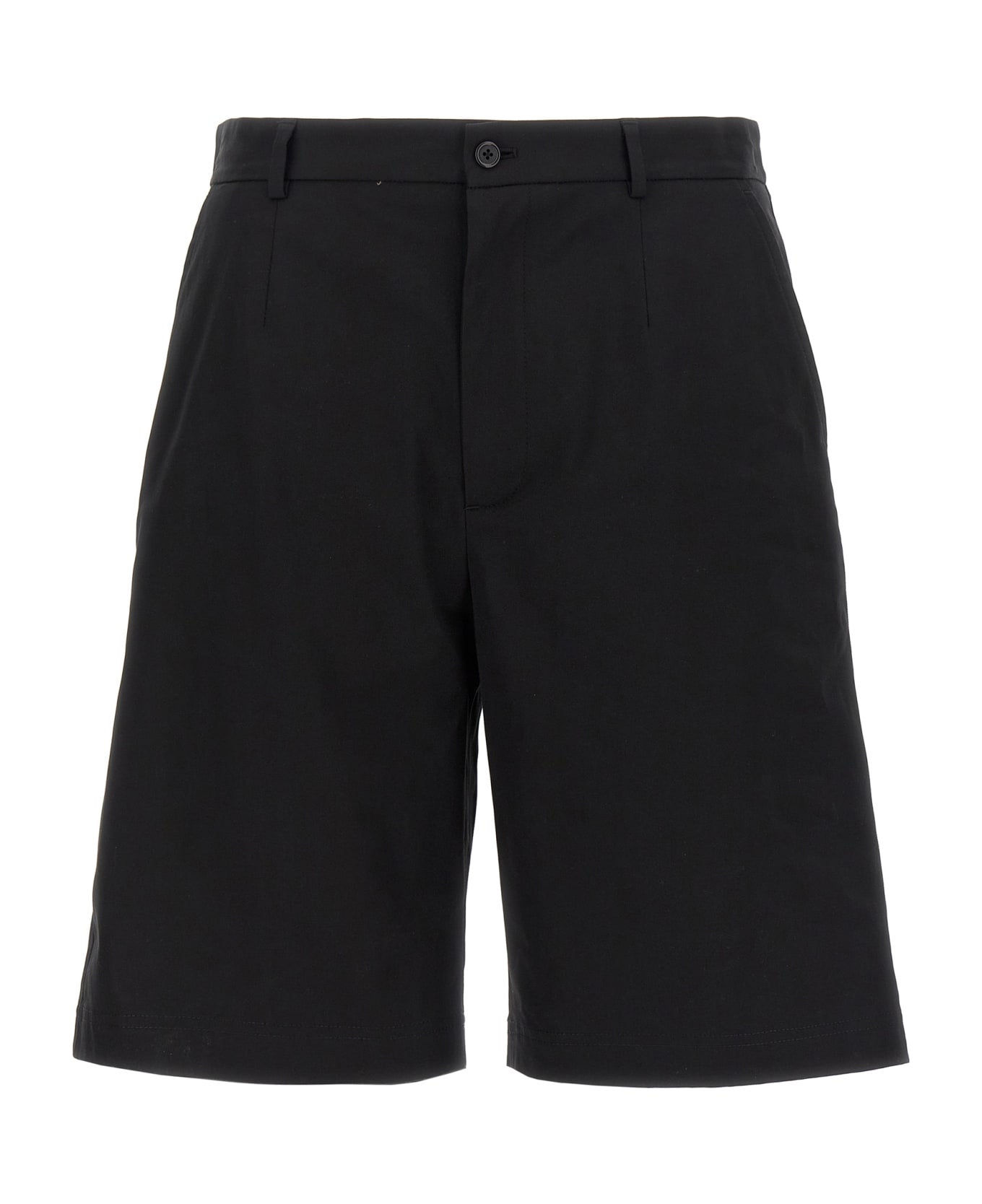 Dolce & Gabbana Logo Plaque Bermuda Shorts - Black