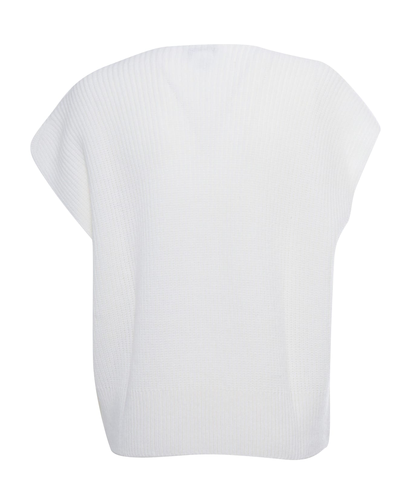 Kangra V-neck Vest - WHITE