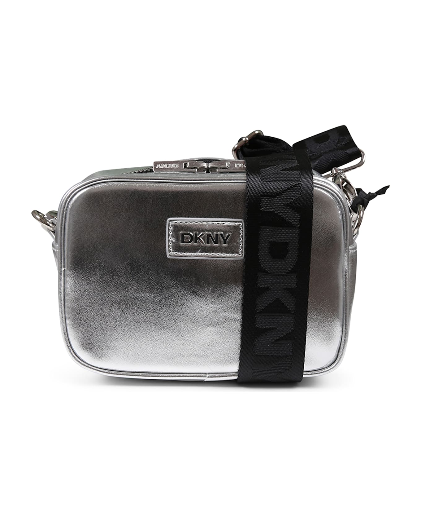 DKNY Silver Bag For Girl With Logo - Silver