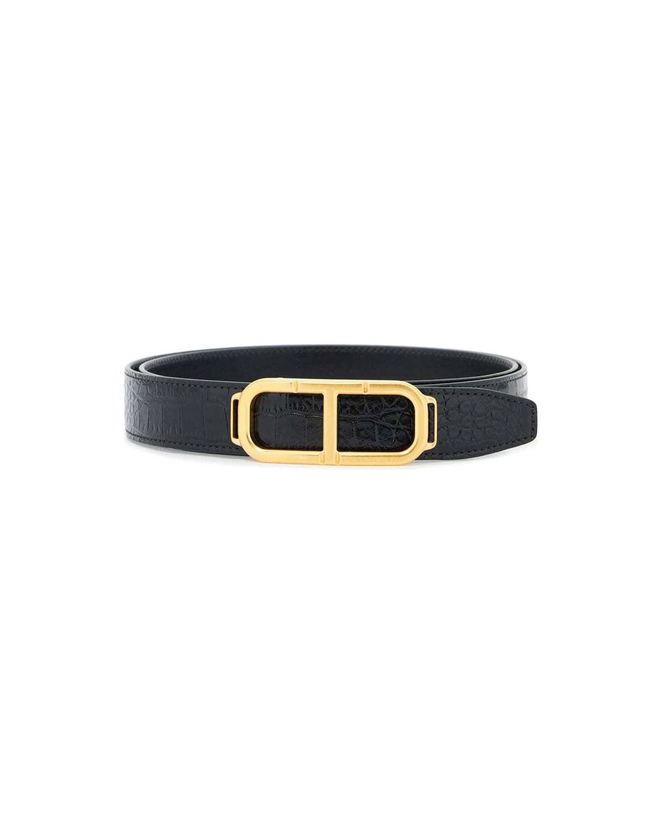 Tom Ford Reversible Buckle Belt - BLACK (Black)