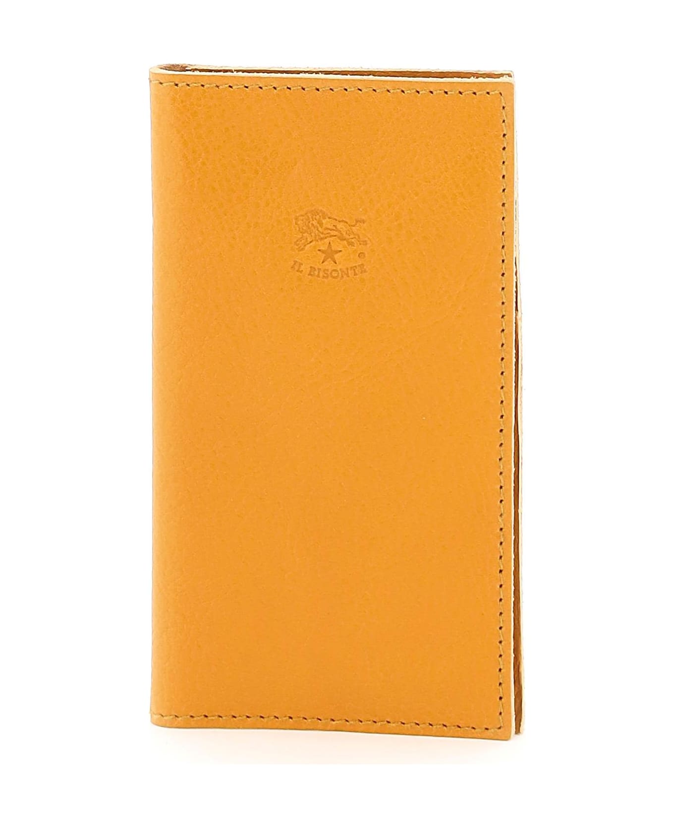 Il Bisonte Vertical Cardholder - MIELE (Orange)