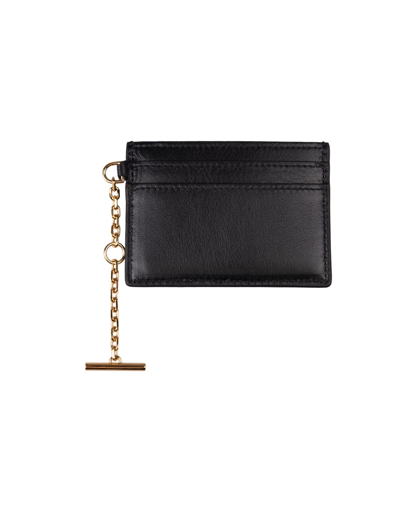 Alexander McQueen Sling Card Holder In Black And Gold - Black