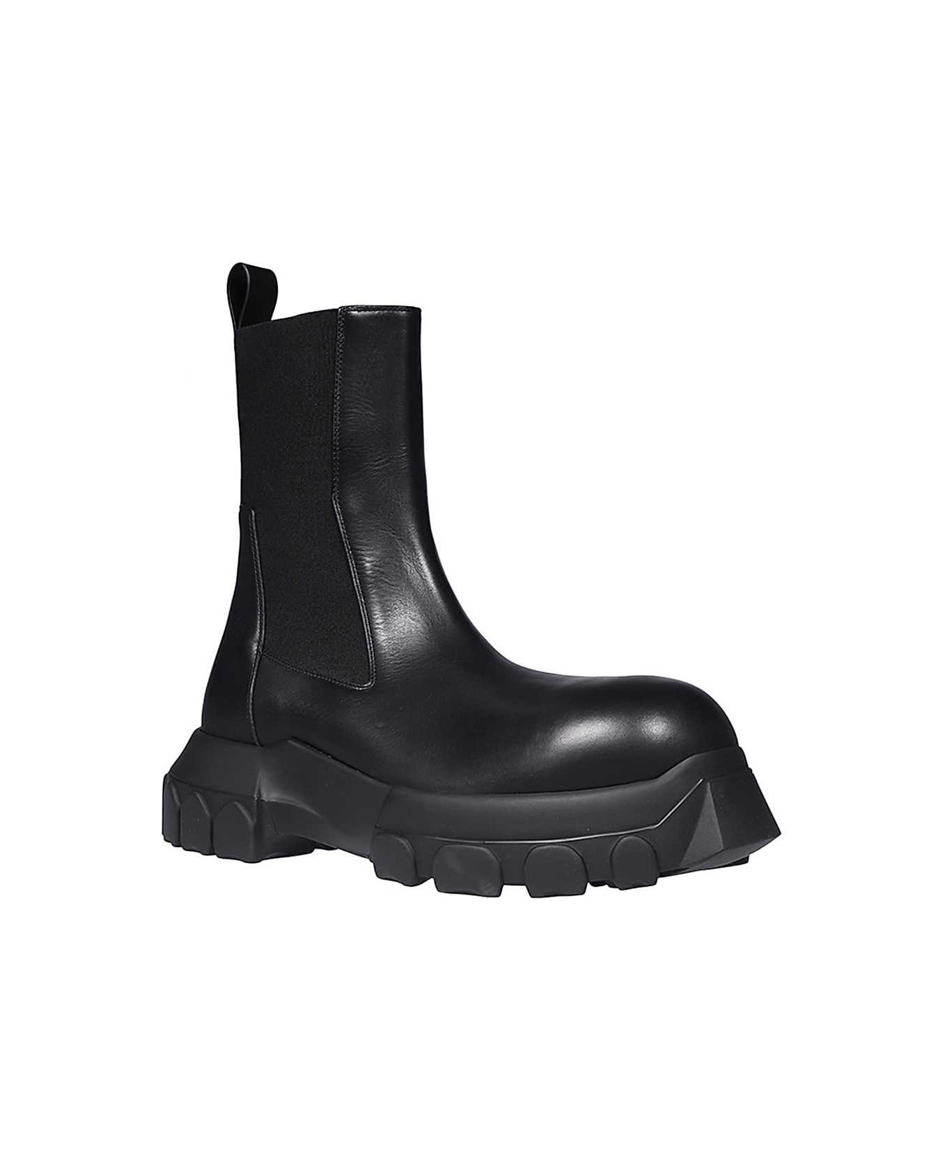 Rick Owens Beatle Bozo Tractor Boots - BLACK