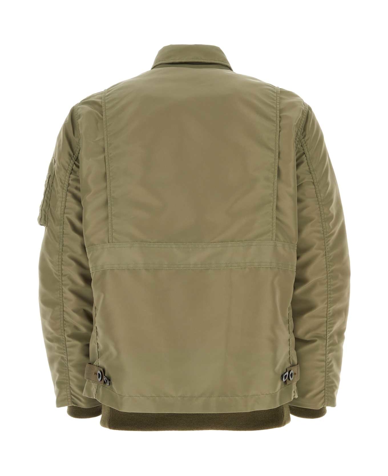 Sacai Army Green Nylon Jacket - LKHAKI
