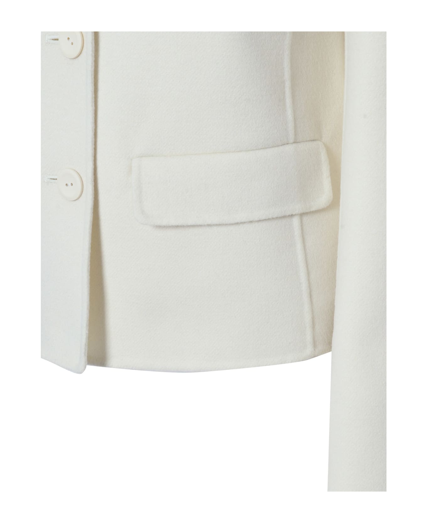 Max Mara Studio White Grecia Jacket - WHITE