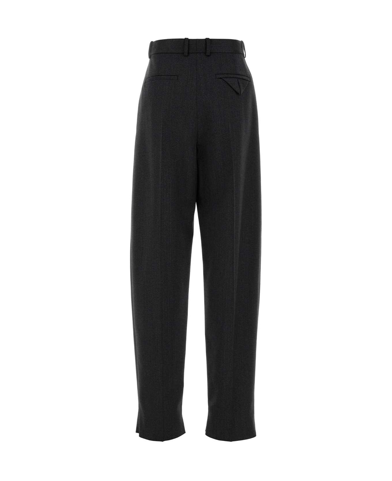 Bottega Veneta Charcoal Twill Pant - BLACKCHARCOAL