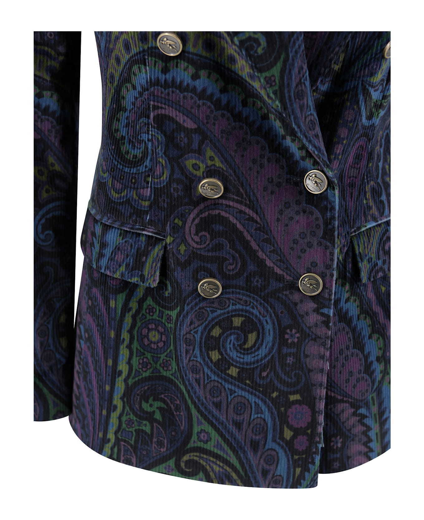 Etro Double-breasted Jacket - Blue