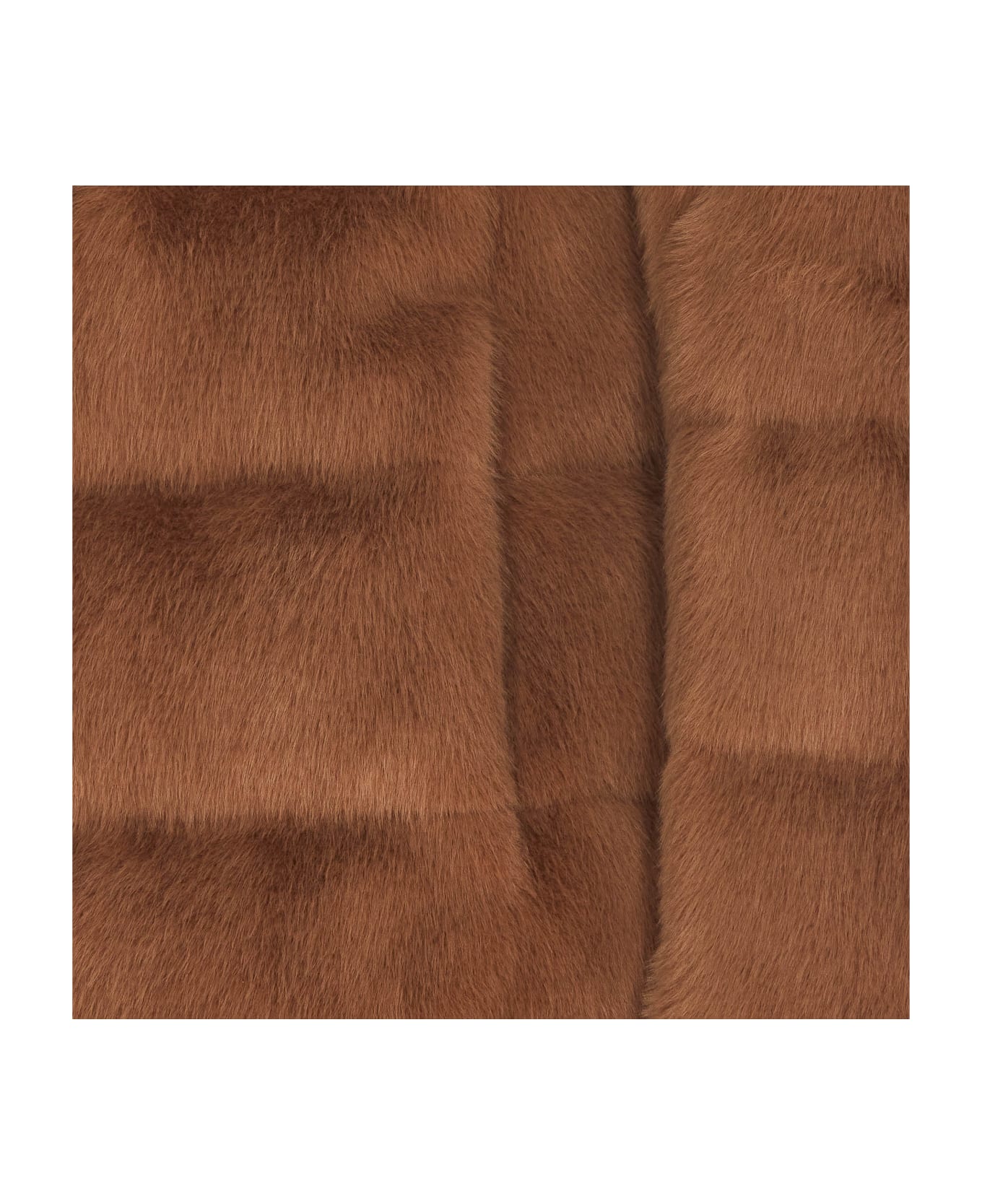 Herno Fur Effect Cape Jacket - Brown