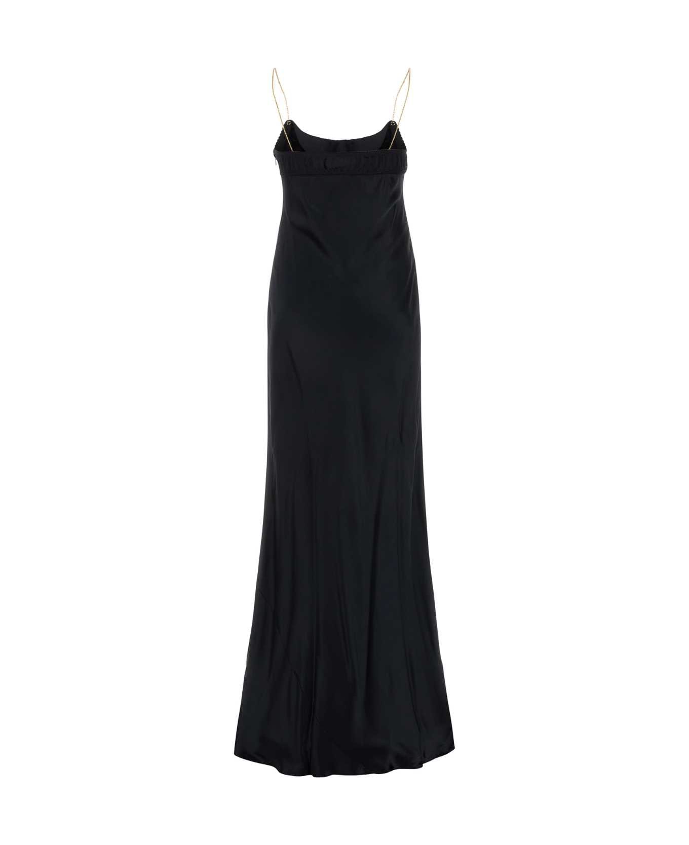 Miu Miu Black Stain Long Dress - NERO