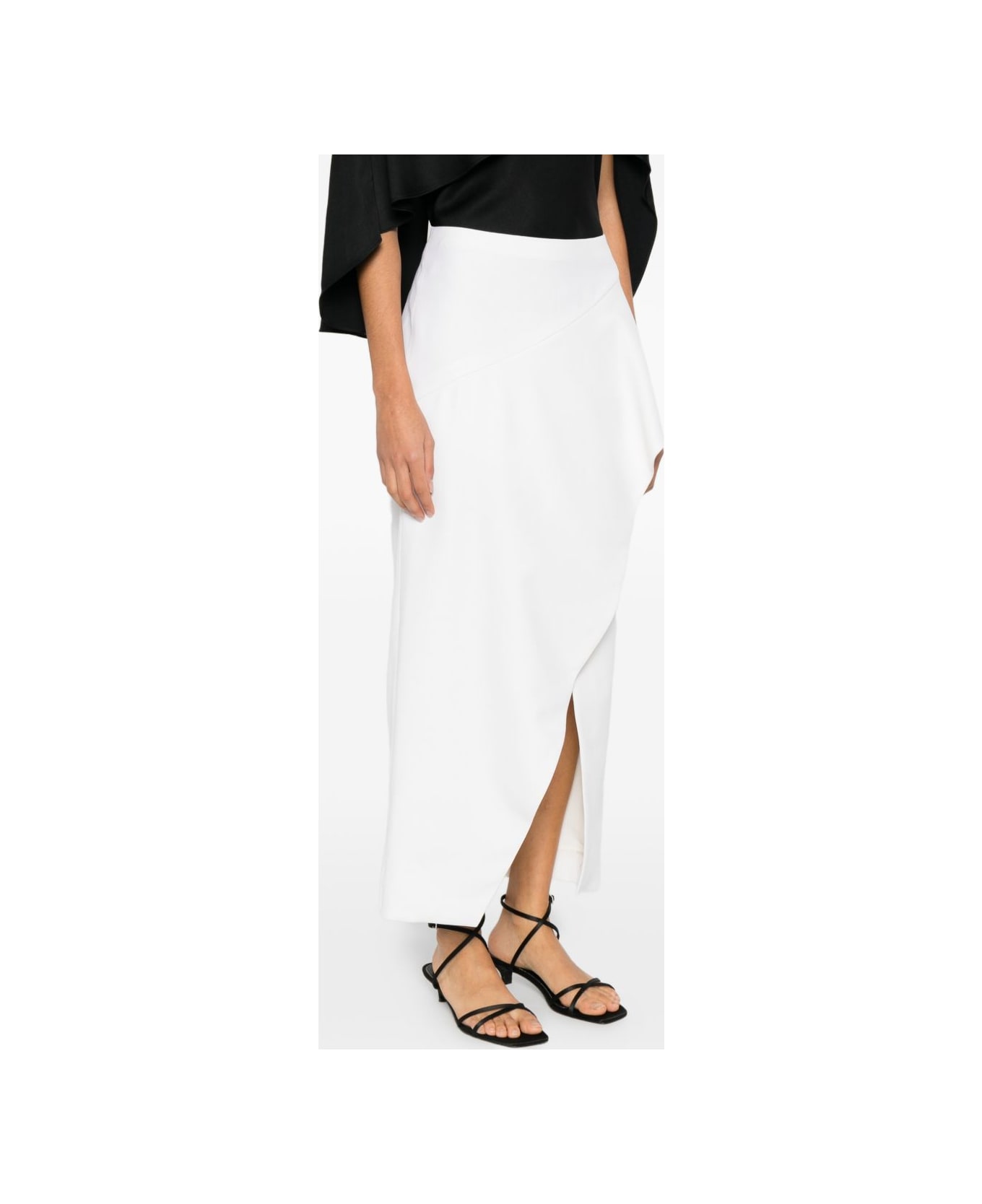 Khaite Jaia Wool Skirt - Beige