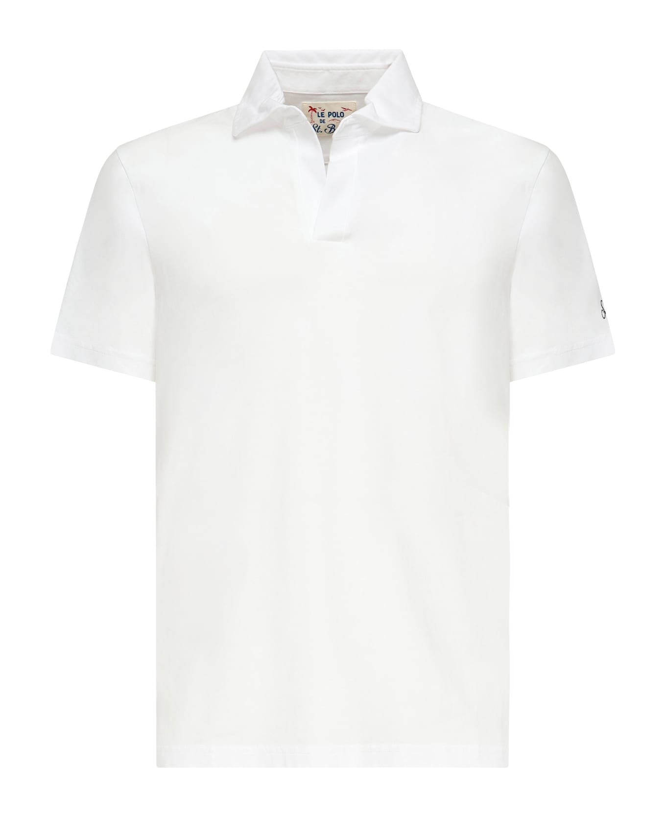 MC2 Saint Barth Brighton Polo With Logo - White