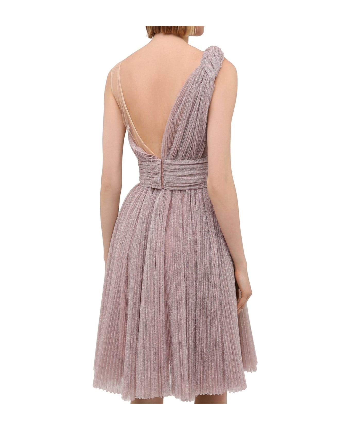Dolce & Gabbana One Shoulder Dress - Pink