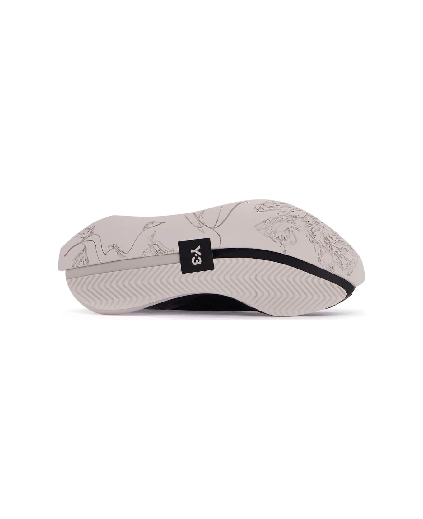 Y-3 S Gendo Run Sneakers In Black Suede And Fabric - Black Black Chapea