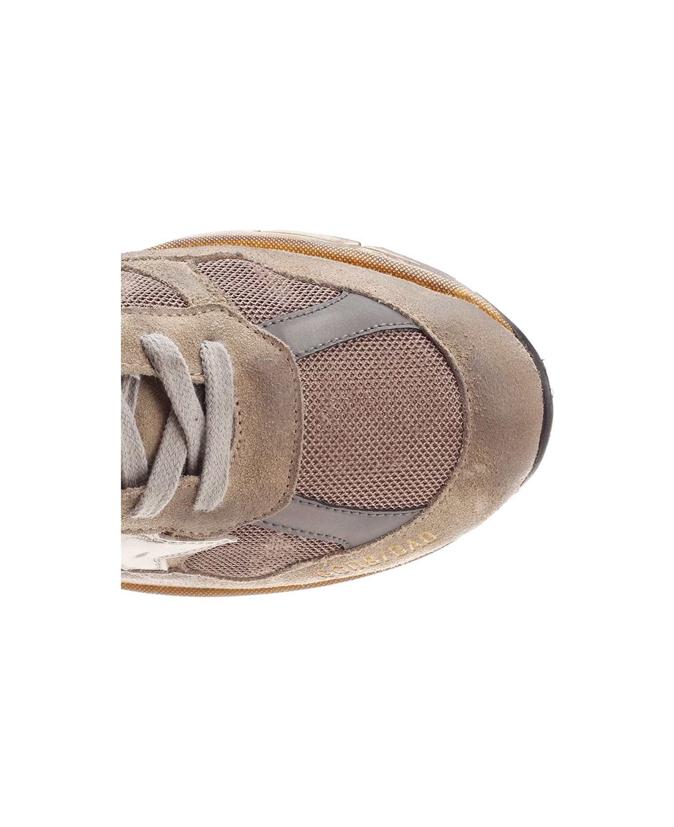 Golden Goose Running Dad Sneaker - Taupe/silver/white