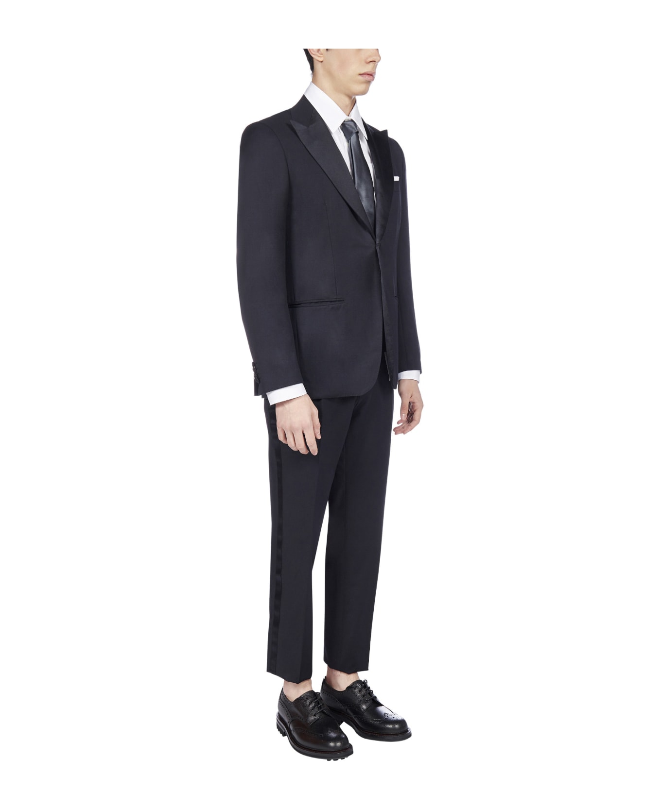 Kiton 2-pieces Tailored Wool Tuxedo Suit - Dark blue