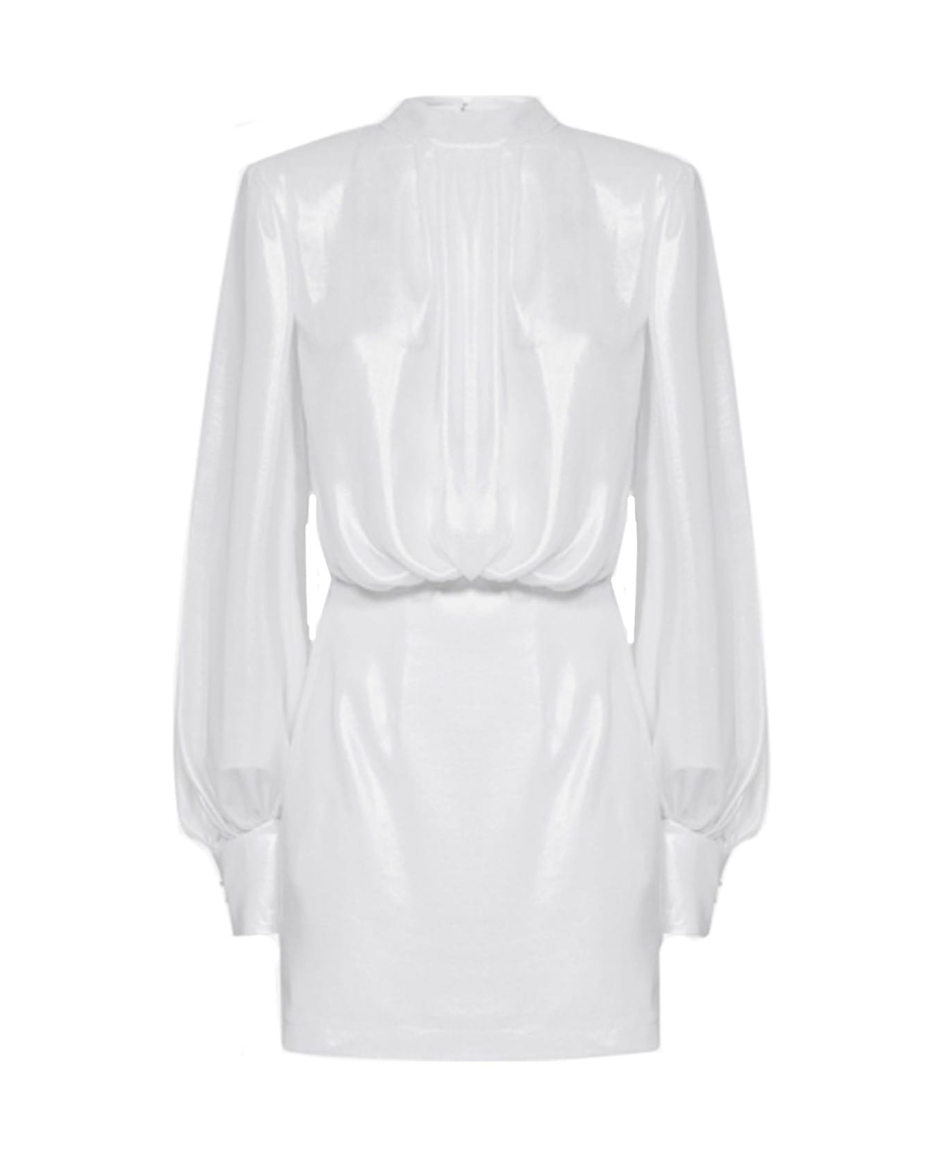 Blanca Vita Abelia Laminated Mini Dress - White