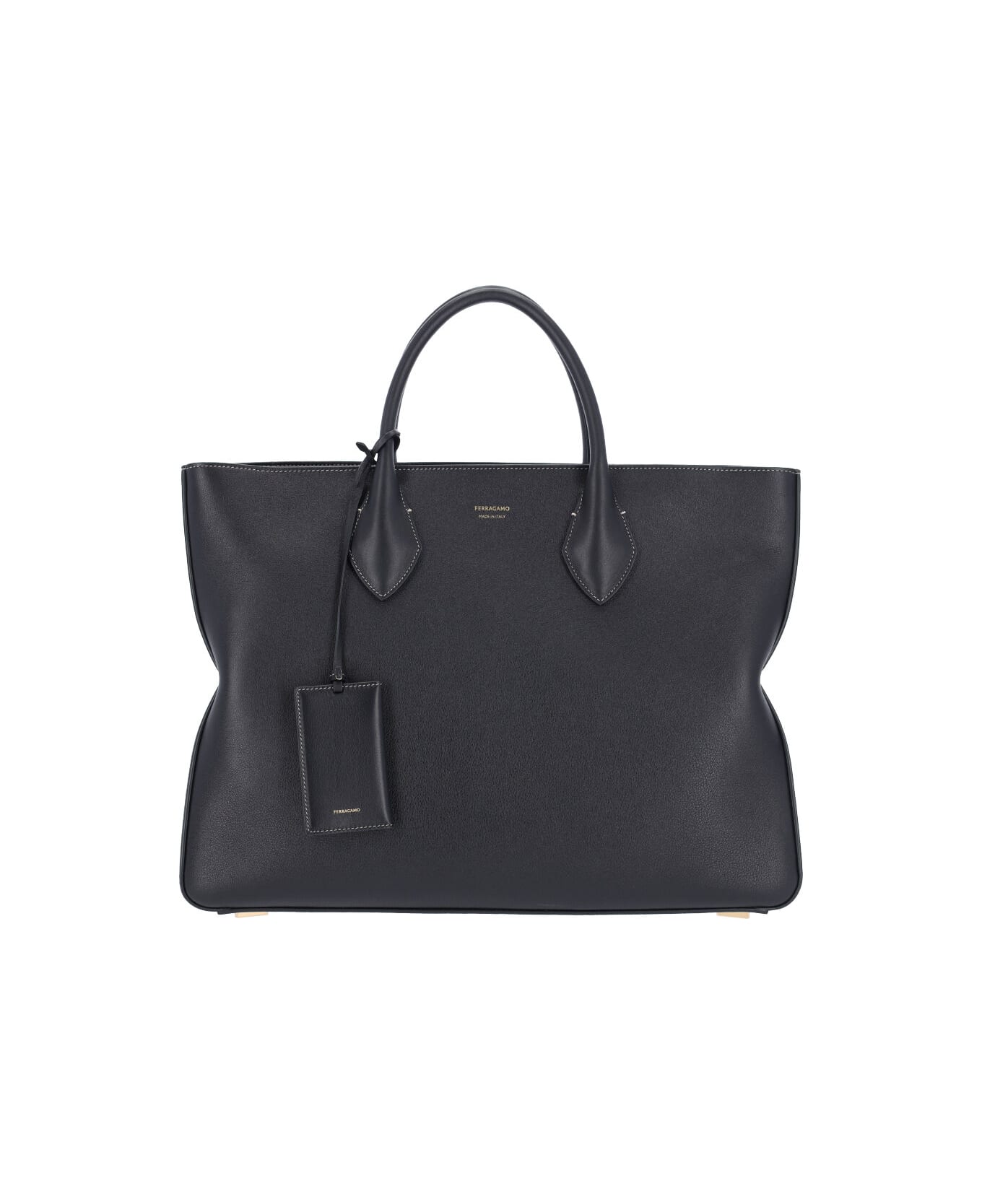 Ferragamo Large Logo Tote Bag - Black  