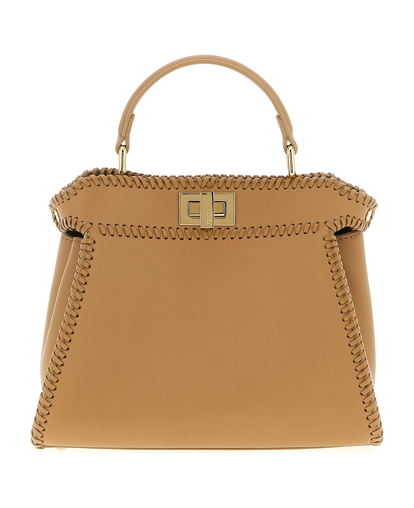 Fendi 
pekaboo Mini
 Handbag - Beige
