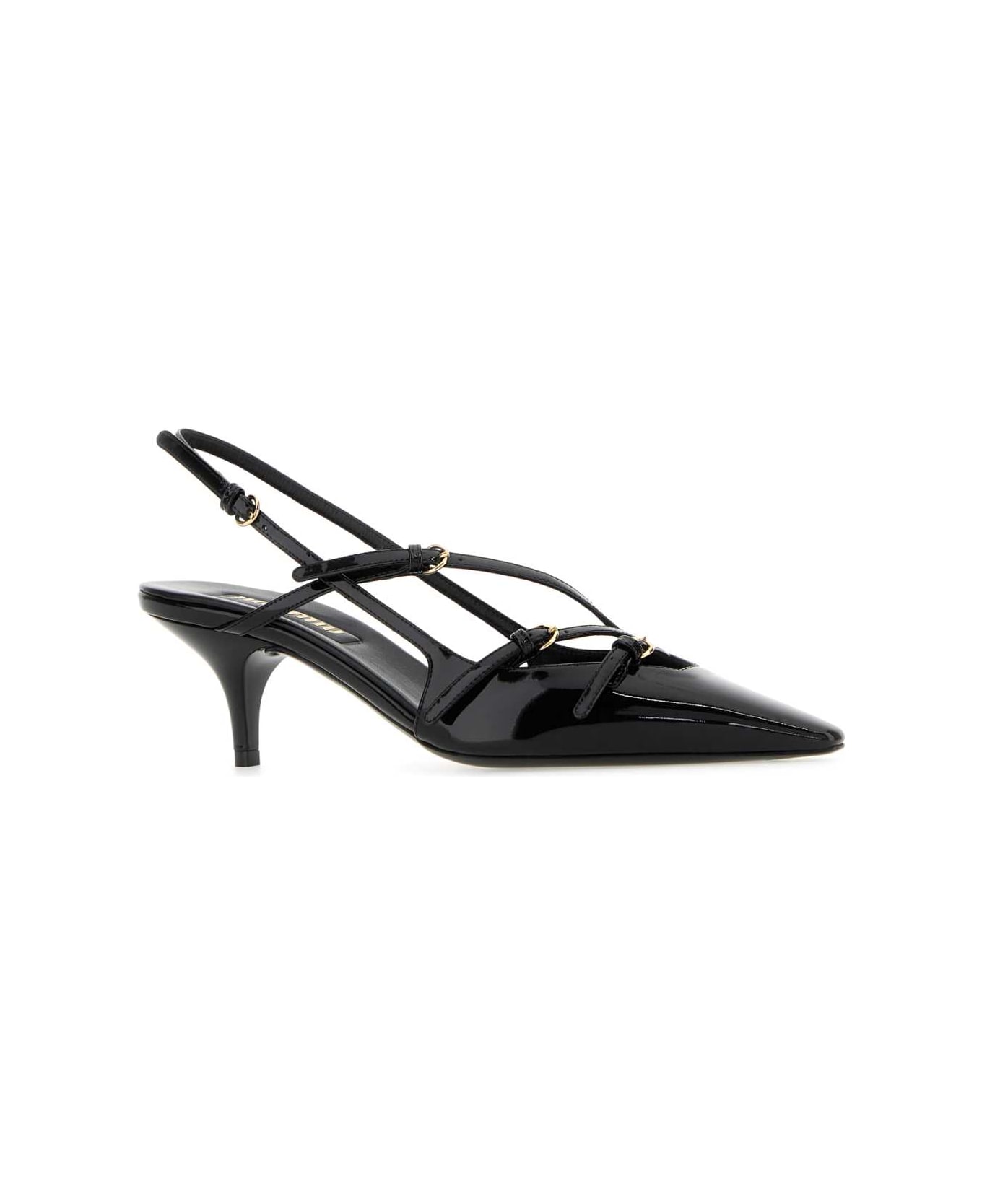 Miu Miu Black Leather Pumps - Black