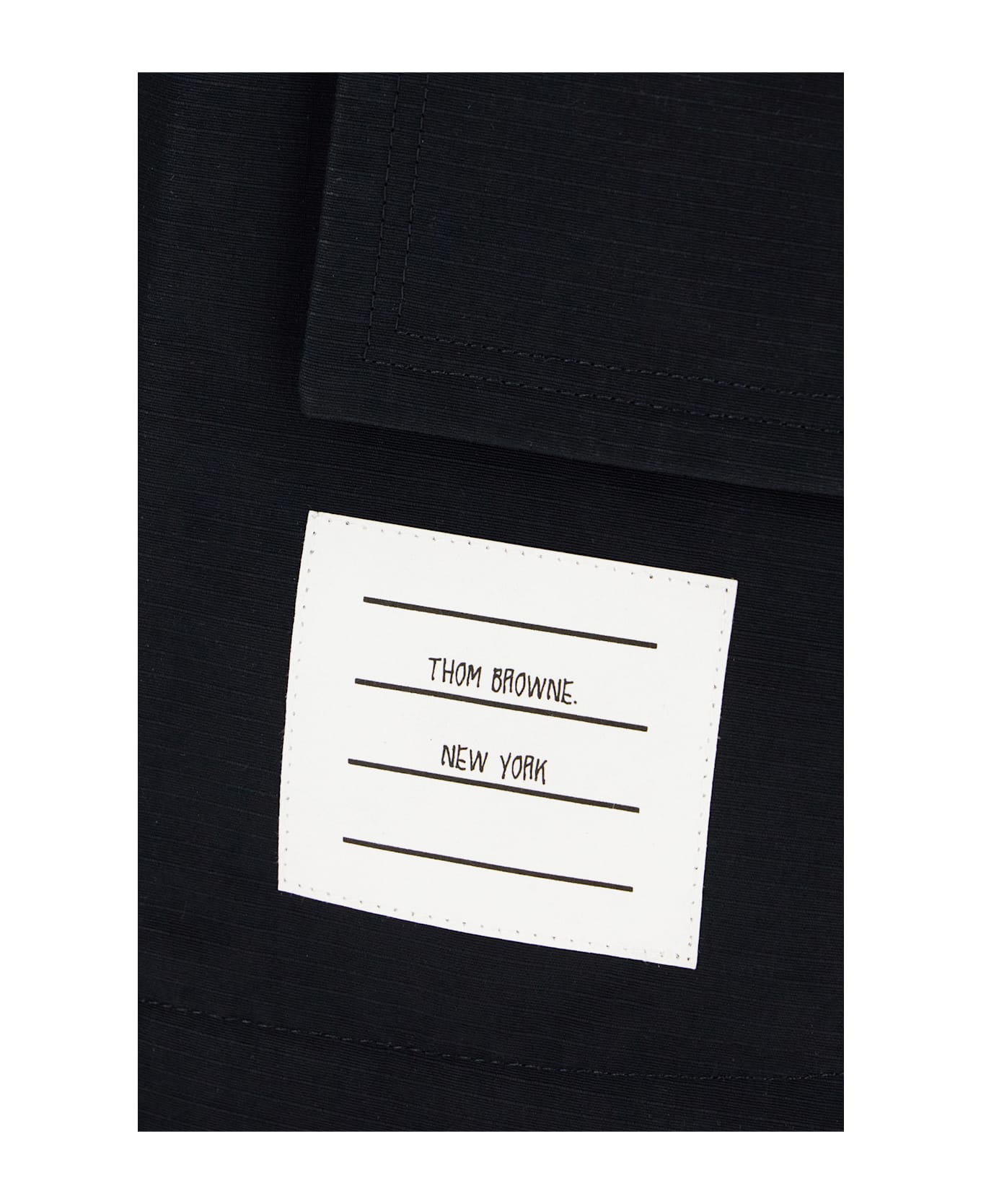 Thom Browne Black Cotton Blend Sleeveless Jacket - NAVY
