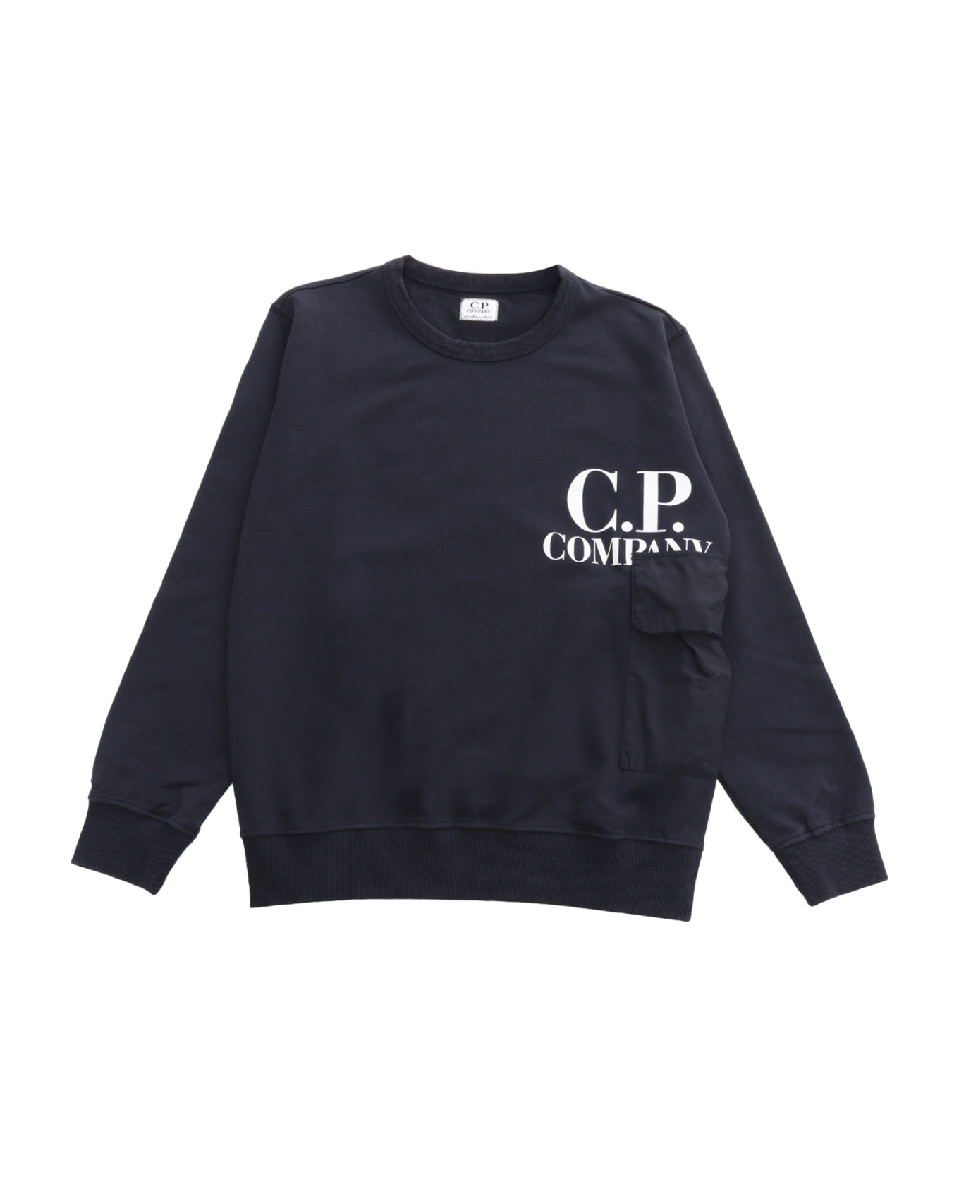 C.P. Company Undersixteen Black Sweater - BLUE