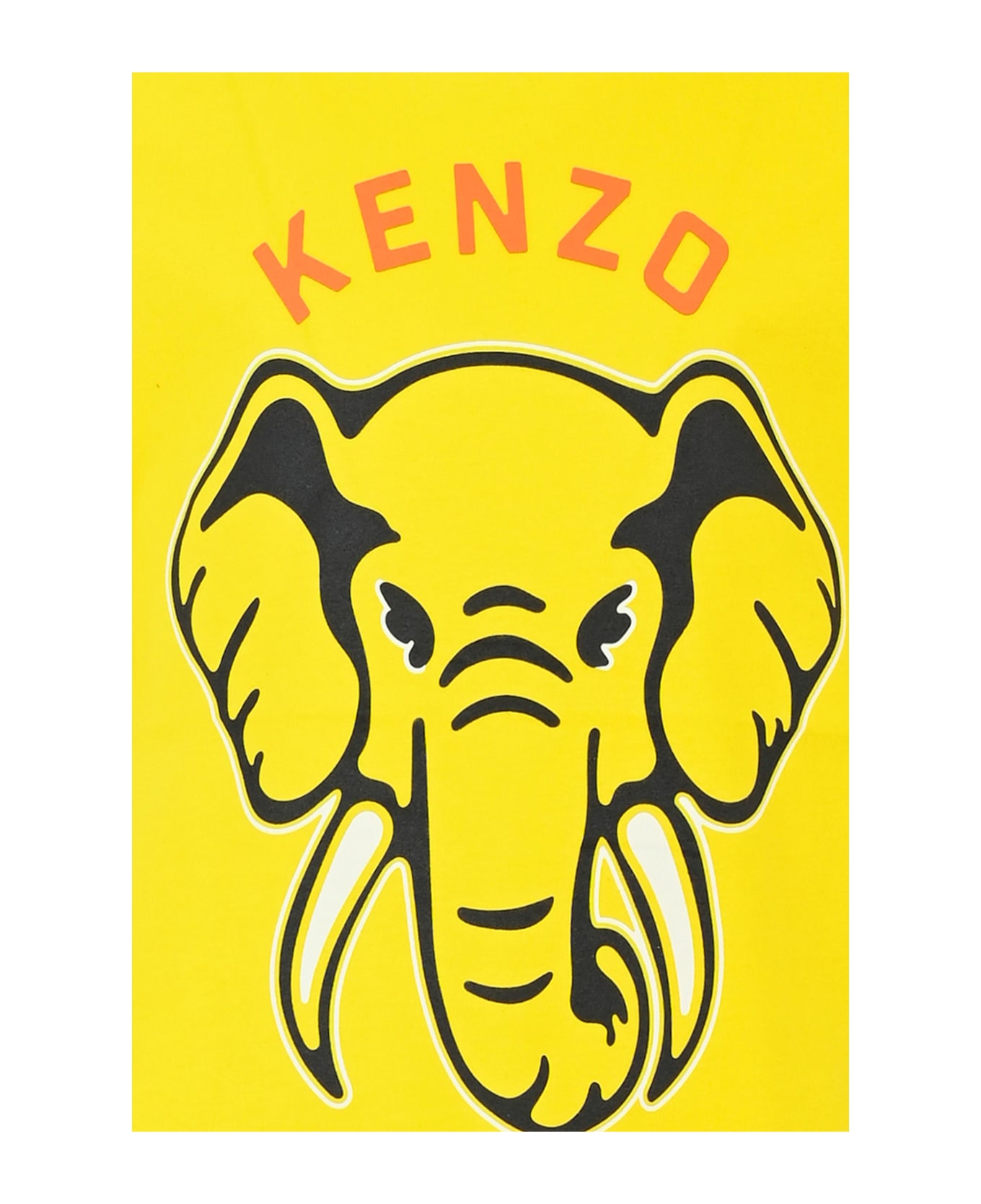 Kenzo Kids Yellow T-shirt For Boy With Elephant - Yellow