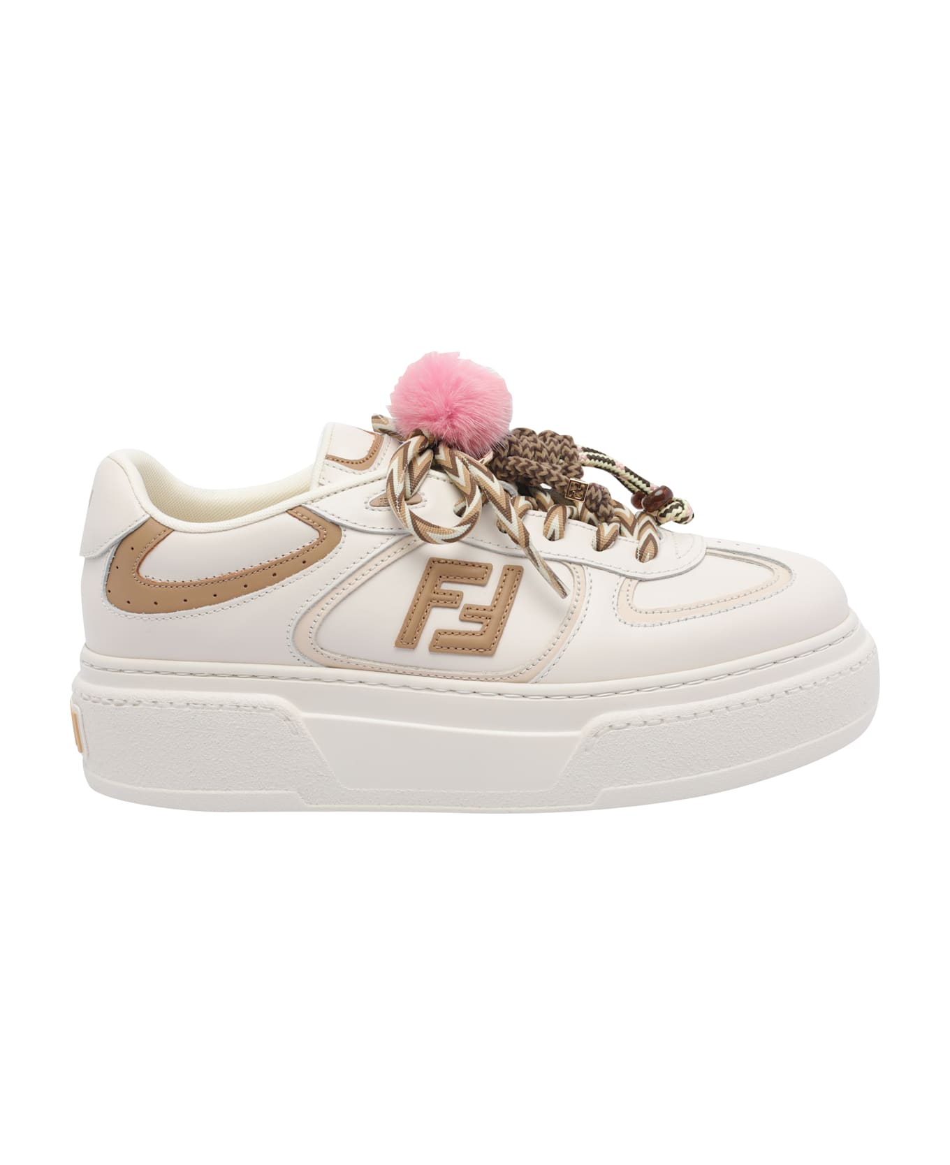 Fendi Platform Fendi Match Sneakers - White