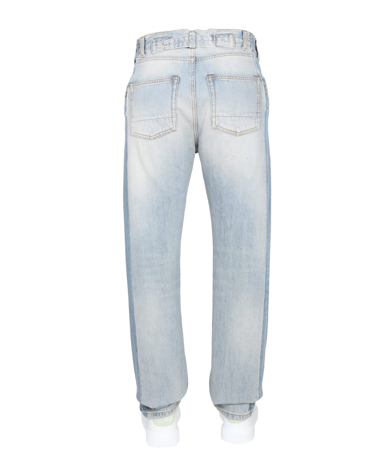 Alexander McQueen Worker Jeans With Patches - BLU