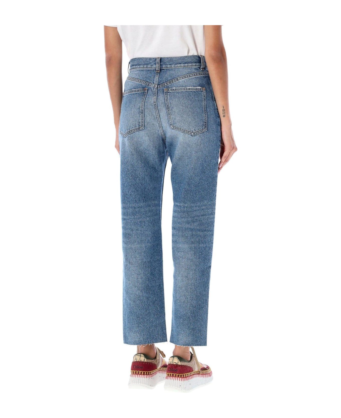 Chloé Raw Cut Denim Jeans - FOGGY BLUE