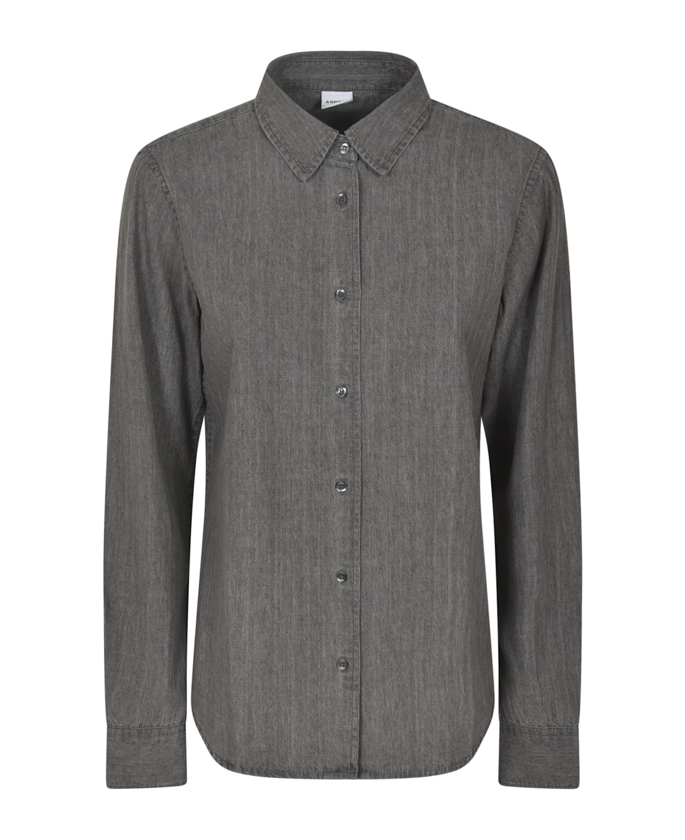 Aspesi Round Hem Regular Formal Shirt - Gray