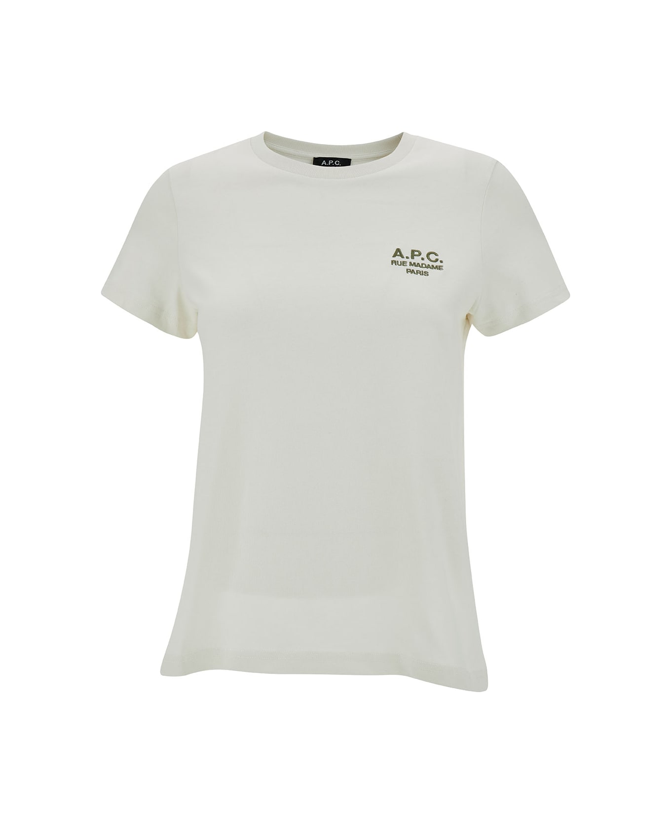 A.P.C. Denise Logo Cotton T-shirt - Craie