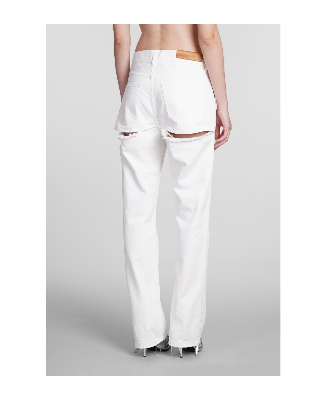 DARKPARK Naomi Jeans In White Cotton - white