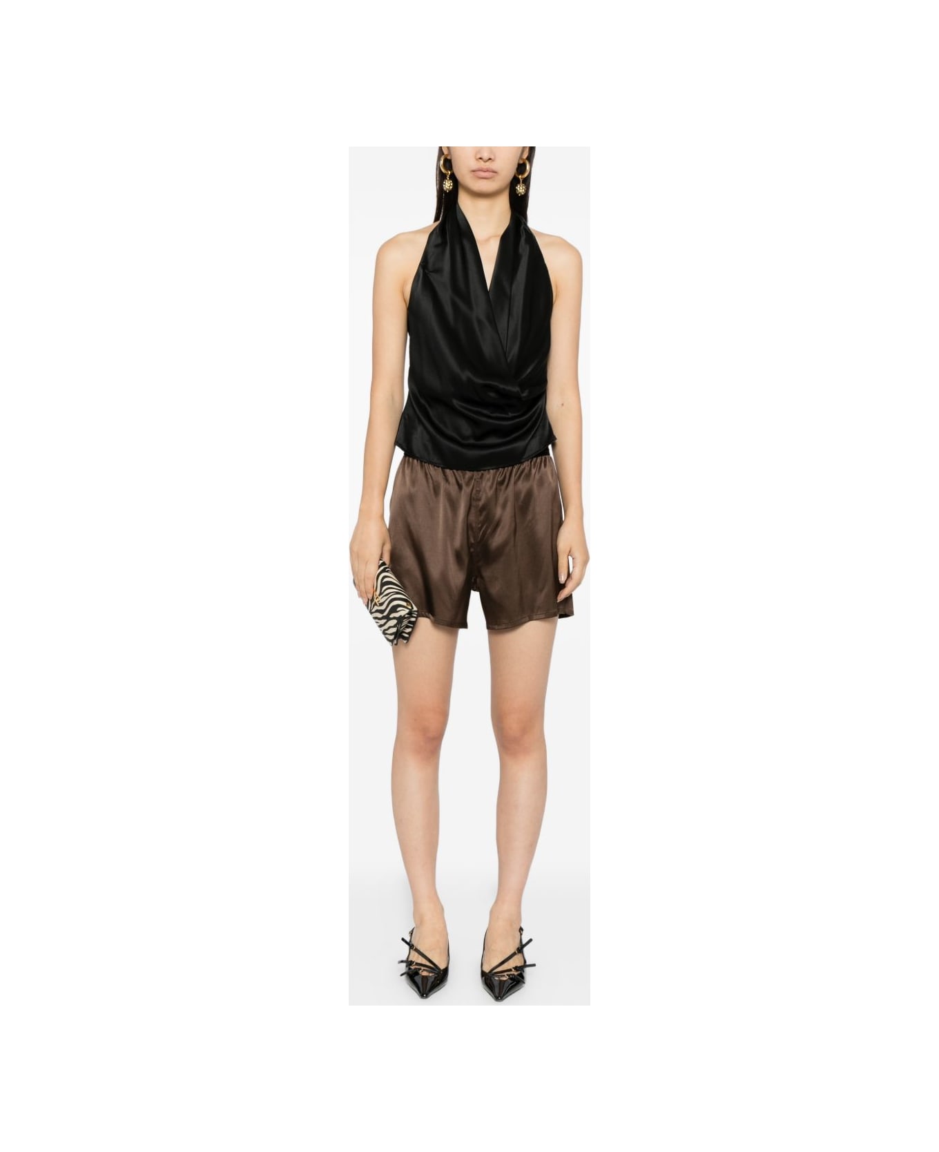 Tom Ford Silk Pajama Shorts - Brown