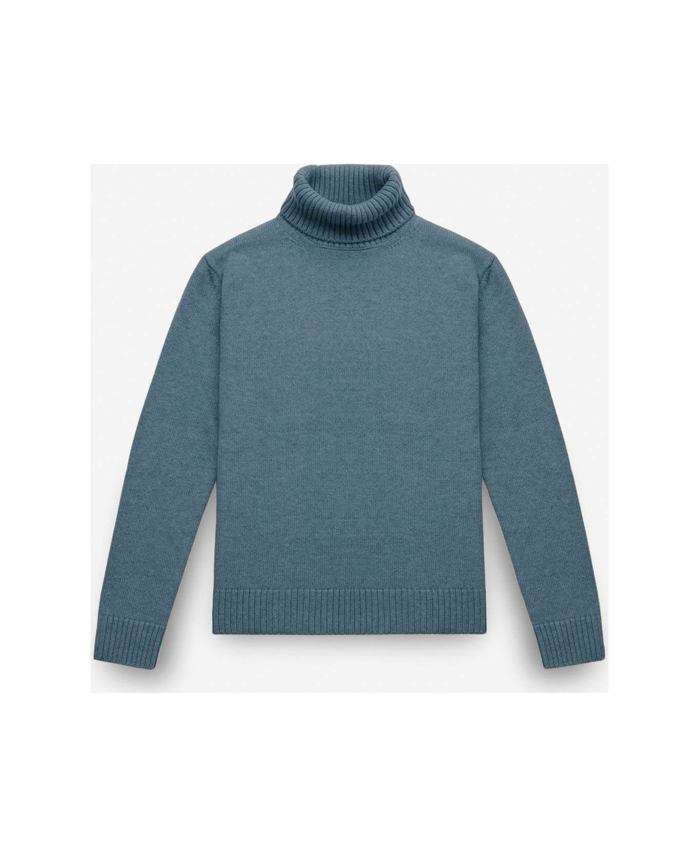 Larusmiani Turtleneck Sweater 'diablerets' Sweater - Teal