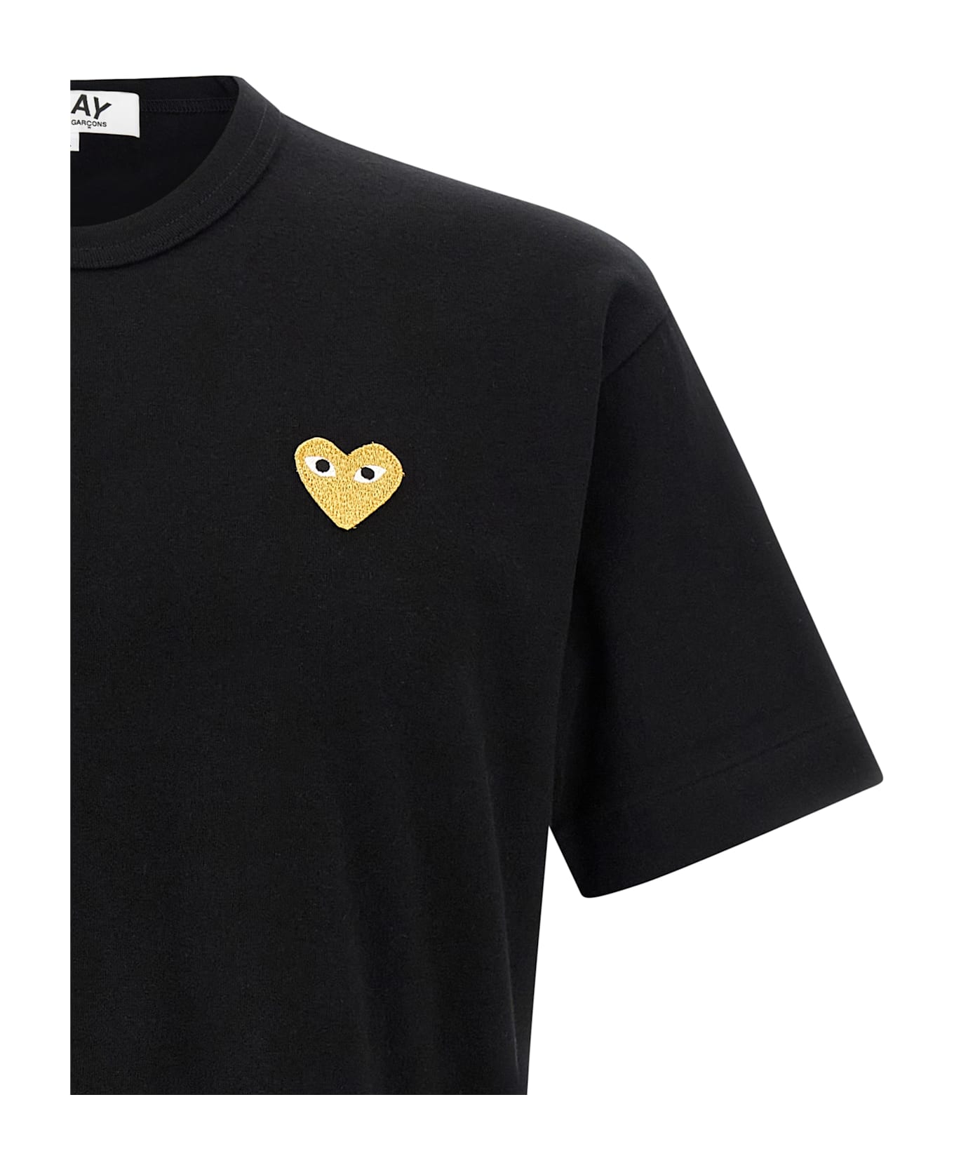 Comme des Garçons Play 
gold Heart
 T-shirt - Black  