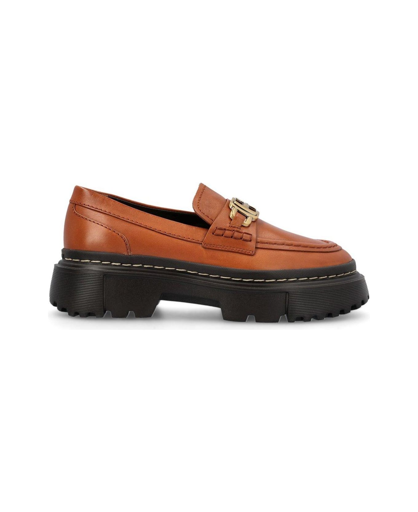 Hogan H619 Slip-on Loafers - CUOIO