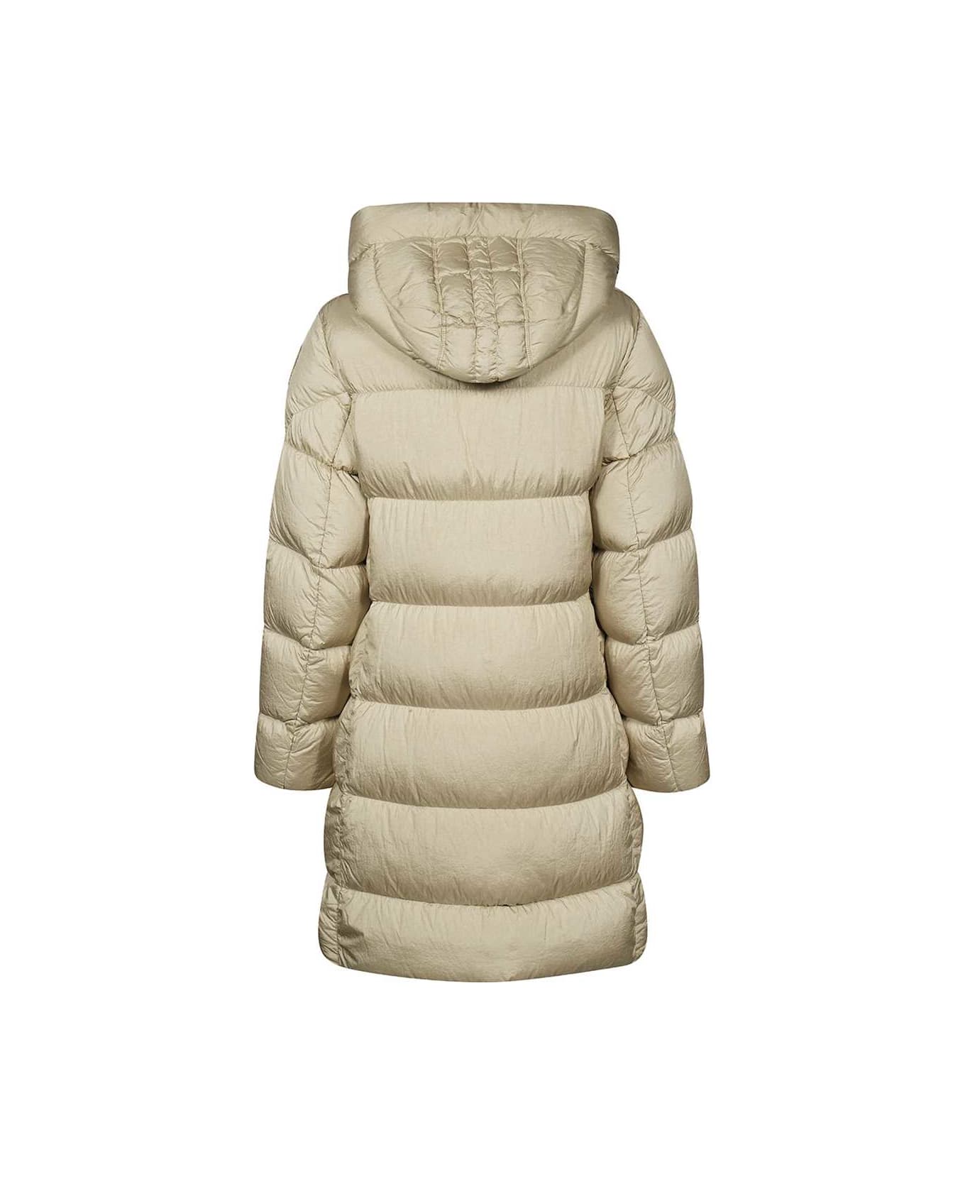 Parajumpers Harmony Long Hooded Down Jacket - Beige